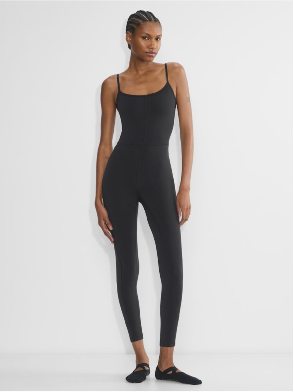 Aritzia Golden Divinity Jumpsuit XS Black Adjustable Strap Unitard